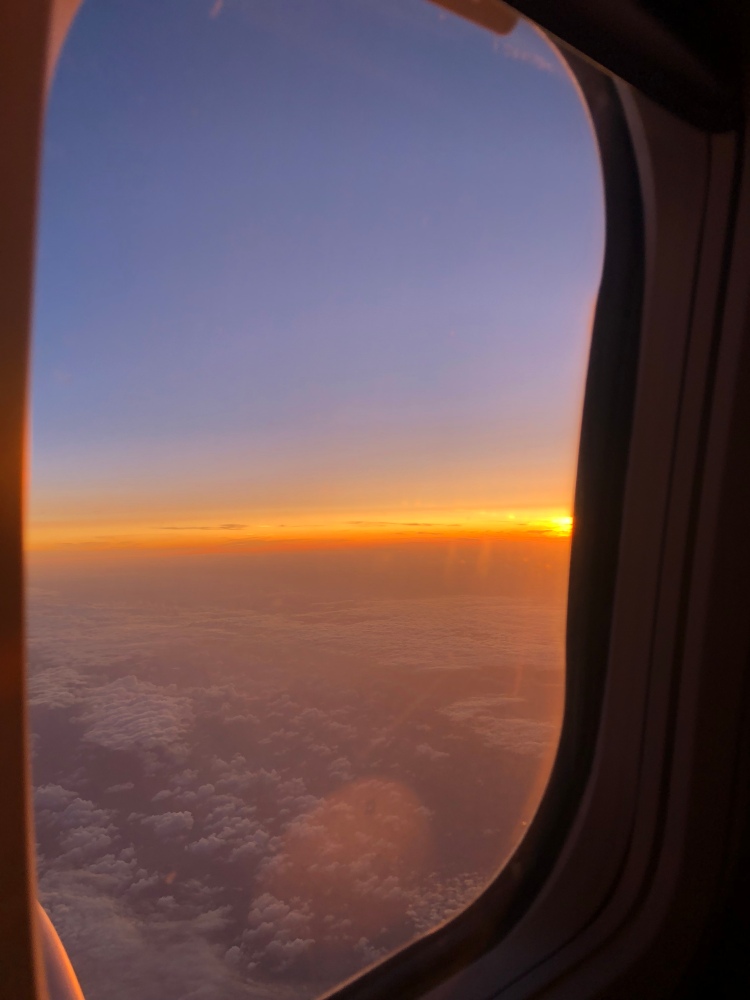 A sunset from the plane.